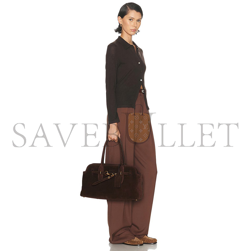 MIU MIU AVENTURE SUEDE BAG 5BG310 (44*22.5*14.5cm)